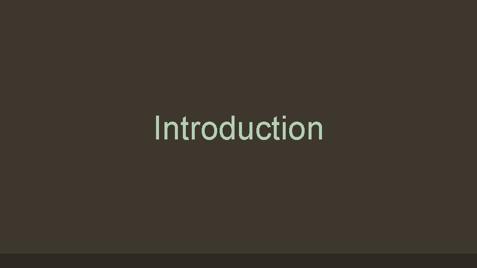 Introduction 