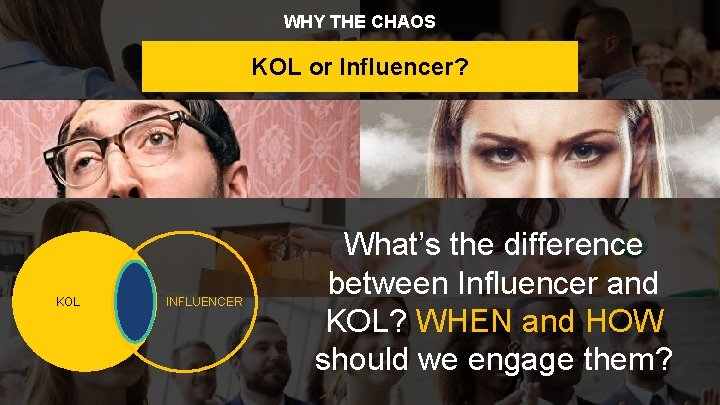 WHY THE CHAOS KOL or Influencer? KOL INFLUENCER What’s the difference between Influencer and