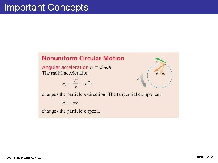 Important Concepts © 2013 Pearson Education, Inc. Slide 4 -121 