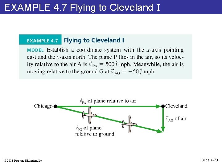 EXAMPLE 4. 7 Flying to Cleveland I © 2013 Pearson Education, Inc. Slide 4