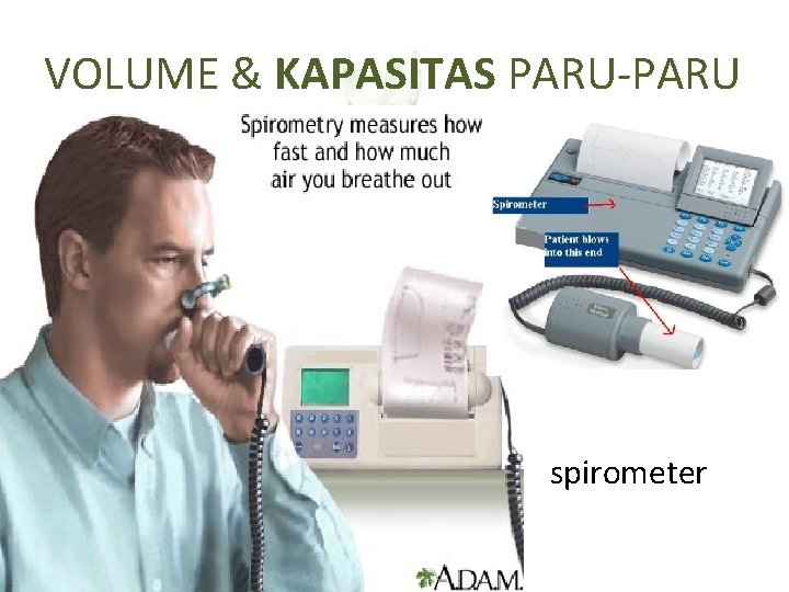 VOLUME & KAPASITAS PARU-PARU spirometer 