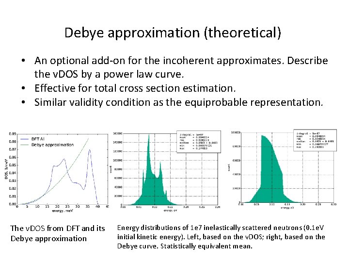 Debye approximation (theoretical) • An optional add-on for the incoherent approximates. Describe the v.