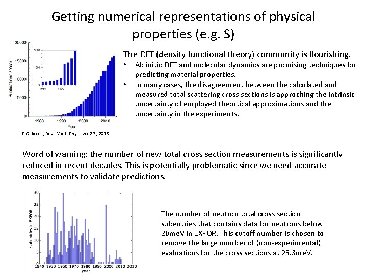 Getting numerical representations of physical properties (e. g. S) The DFT (density functional theory)