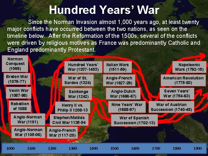 Hundred Years’ War Since the Norman Invasion almost 1, 000 years ago, at least