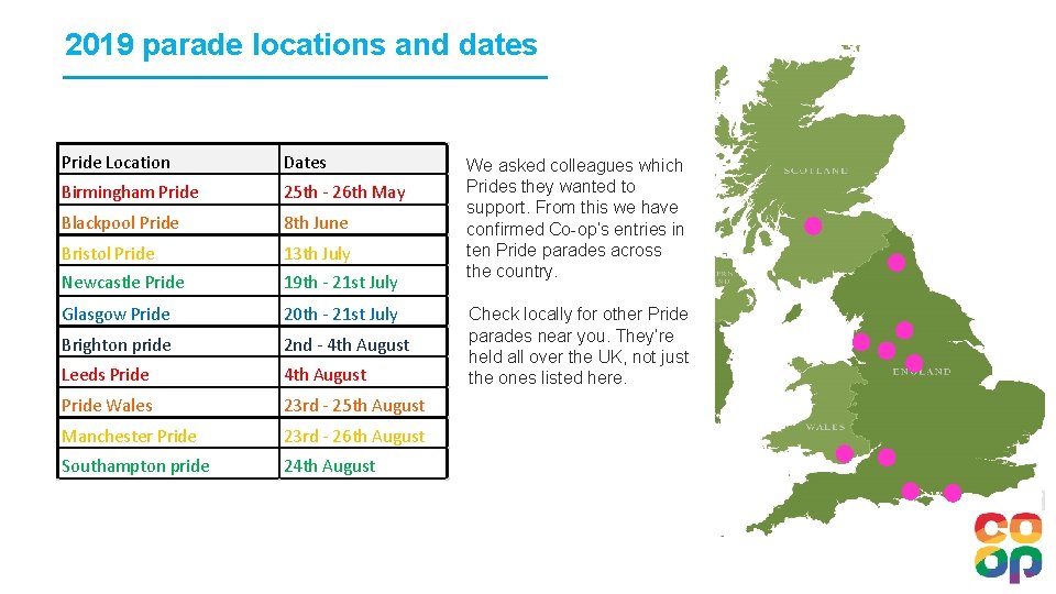 2019 parade locations and dates Pride Location Dates Birmingham Pride 25 th - 26