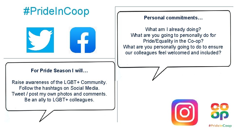 #Pride. In. Coop Personal commitments… What am I already doing? What are you going