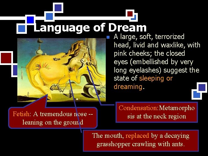 Language of Dream n n Fetish: A tremendous nose -leaning on the ground A