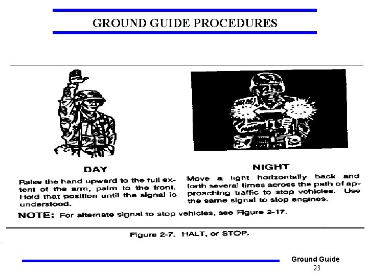 GROUND GUIDE PROCEDURES Ground Guide 23 