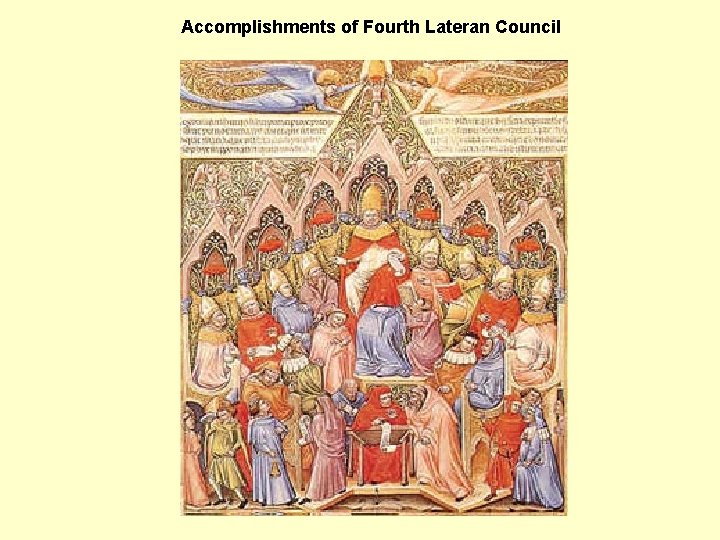 Accomplishments of Fourth Lateran Council 