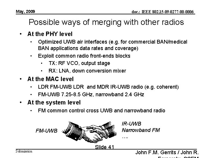 May, 2009 doc. : IEEE 802. 15 -09 -0277 -00 -0006 Possible ways of
