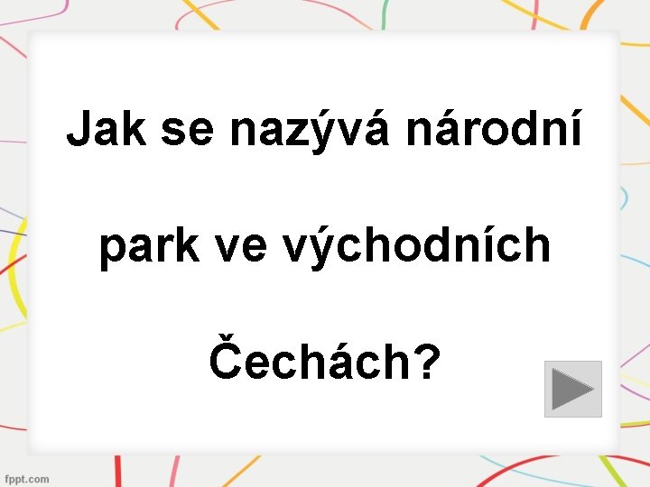 Jak se nazývá národní park ve východních Čechách? 