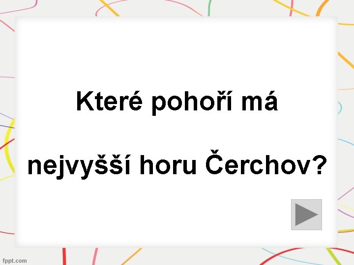 Které pohoří má nejvyšší horu Čerchov? 