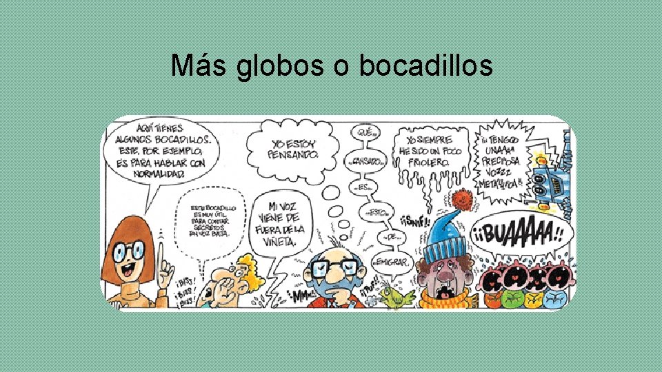 Más globos o bocadillos 