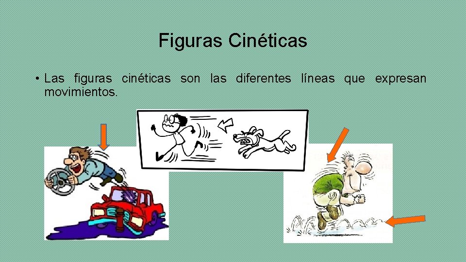 Figuras Cinéticas • Las figuras cinéticas son las diferentes líneas que expresan movimientos. 