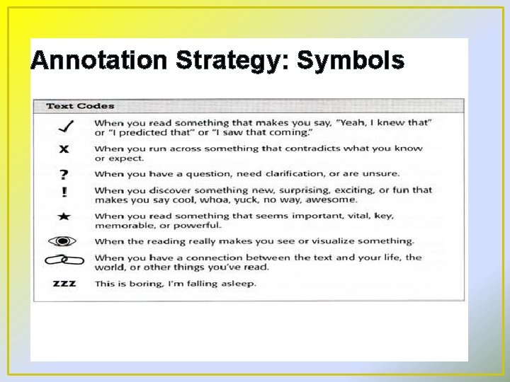 Annotation Strategy: Symbols 