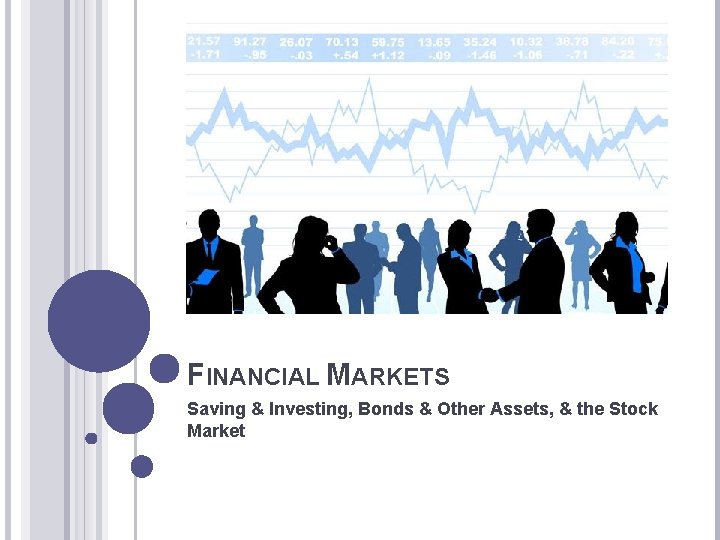 FINANCIAL MARKETS Saving & Investing, Bonds & Other Assets, & the Stock Market 