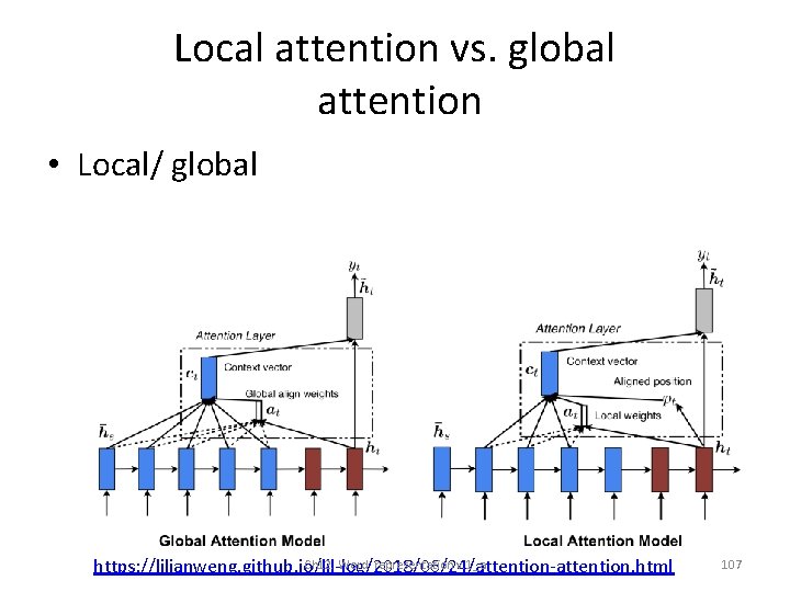 Local attention vs. global attention • Local/ global Ch 12. Word representation v. 1_a