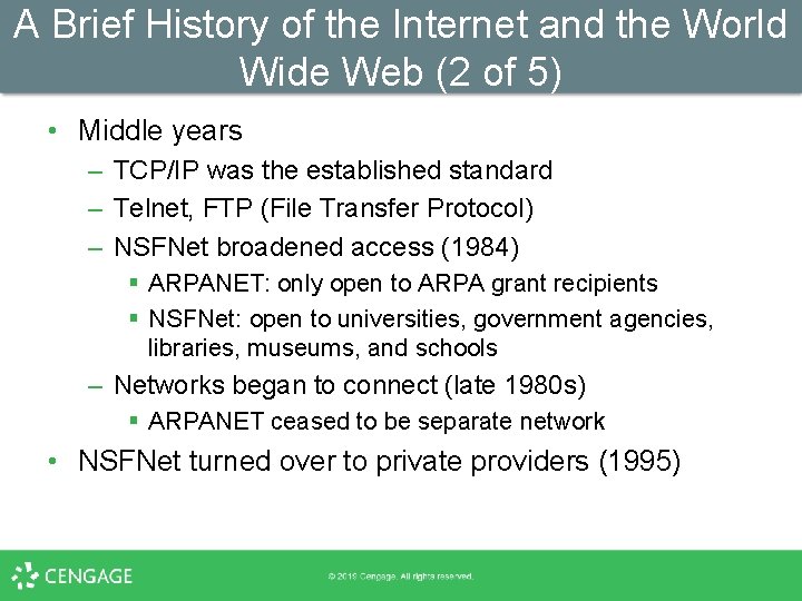 A Brief History of the Internet and the World Wide Web (2 of 5)
