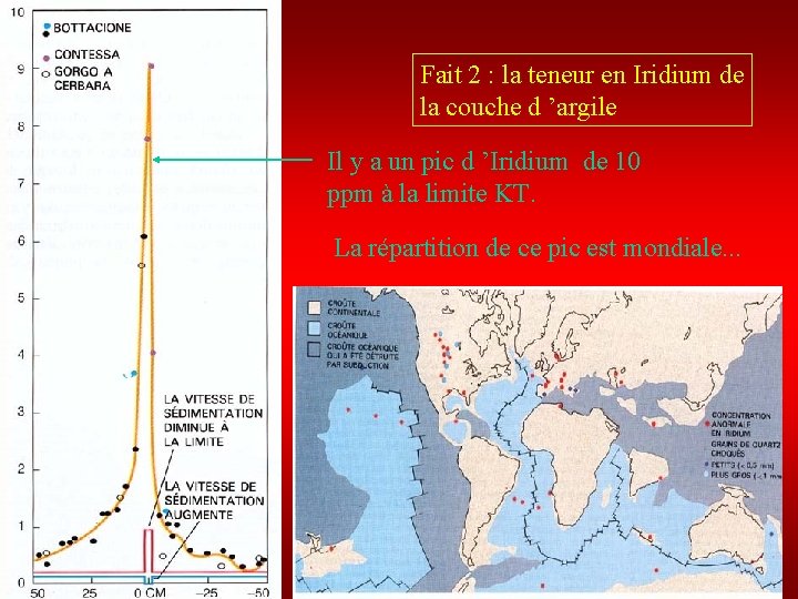 Fait 2 : la teneur en Iridium de la couche d ’argile Il y
