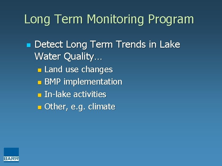 2010 Water Quality Monitoring Activities Medicine Lake Twin
