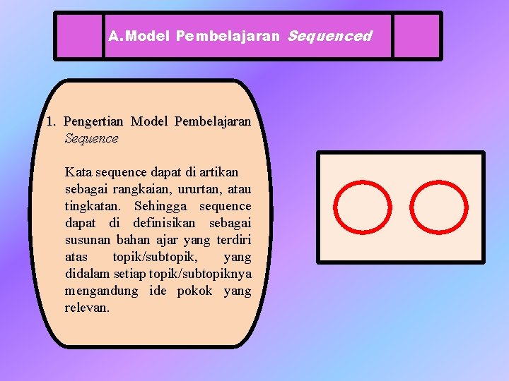 A. Model Pembelajaran Sequenced 1. Pengertian Model Pembelajaran Sequence Kata sequence dapat di artikan