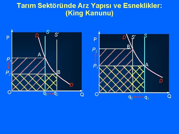 Tarım Sektöründe Arz Yapısı ve Esneklikler: (King Kanunu) P P 1 D S S`