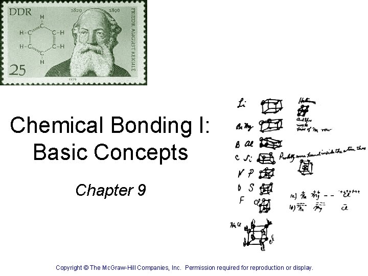 Chemical Bonding I: Basic Concepts Chapter 9 Copyright © The Mc. Graw-Hill Companies, Inc.