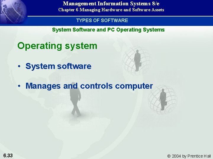 Management Information Systems 8/e Chapter 6 Managing Hardware and Software Assets TYPES OF SOFTWARE