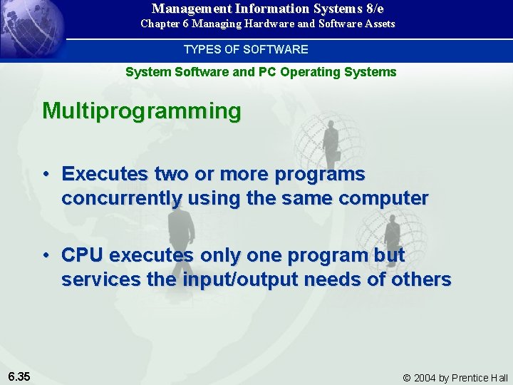 Management Information Systems 8/e Chapter 6 Managing Hardware and Software Assets TYPES OF SOFTWARE