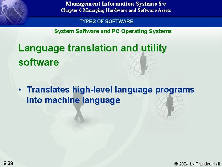 Management Information Systems 8/e Chapter 6 Managing Hardware and Software Assets TYPES OF SOFTWARE