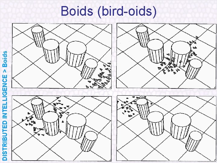 DISTRIBUTED INTELLIGENCE > Boids (bird oids) 