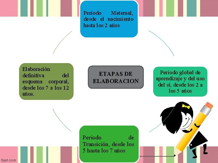 Periodo Maternal, desde el nacimiento hasta los 2 años Elaboración definitiva del esquema corporal, Periodo Maternal, desde el nacimiento hasta los 2 años Elaboración definitiva del esquema corporal,