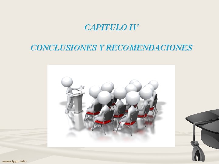 CAPITULO IV CONCLUSIONES Y RECOMENDACIONES CAPITULO IV CONCLUSIONES Y RECOMENDACIONES