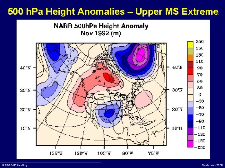 500 h. Pa Height Anomalies – Upper MS Extreme NARCCAP Meeting September 2009 