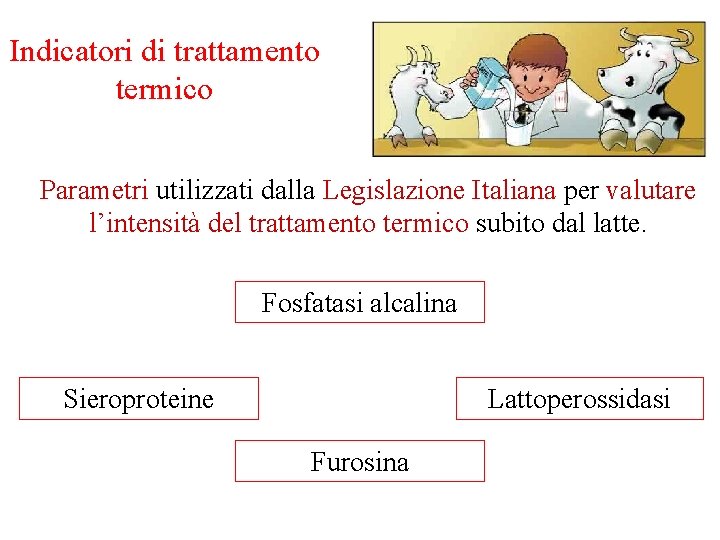 Indicatori di trattamento termico Parametri utilizzati dalla Legislazione Italiana per valutare l’intensità del trattamento