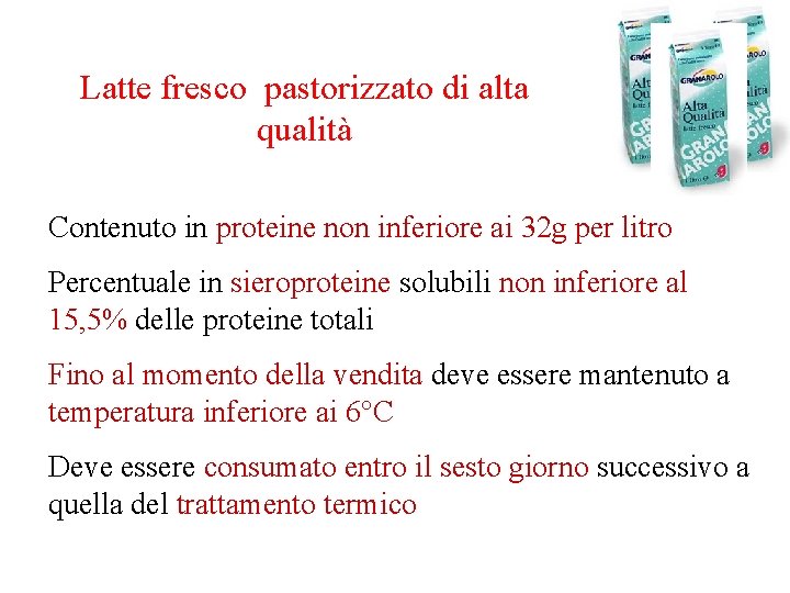 Latte fresco pastorizzato di alta qualità Contenuto in proteine non inferiore ai 32 g