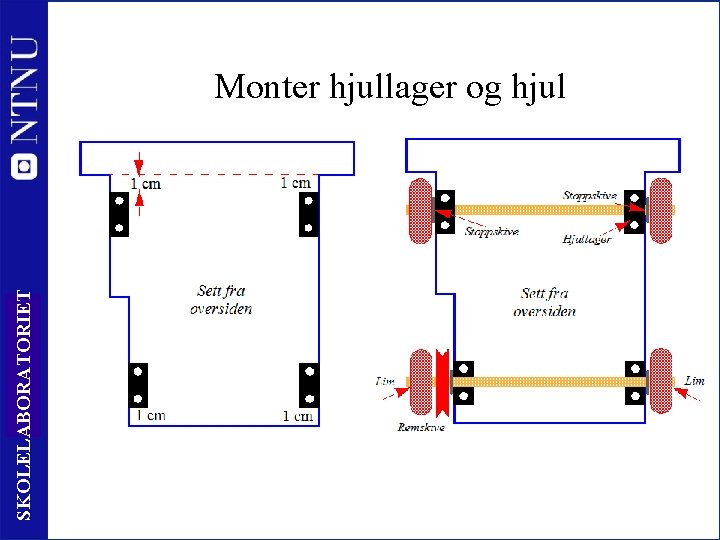 SKOLELABORATORIET Monter hjullager og hjul 6 