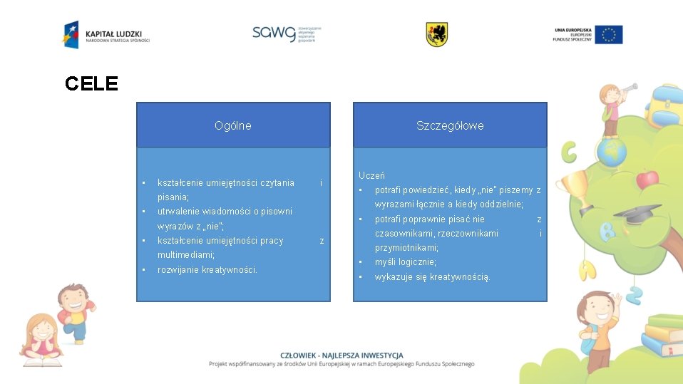 MULTIMEDIALNY SCENARIUSZ ZAJ Edukacja polonistyczna Poziom klasa III