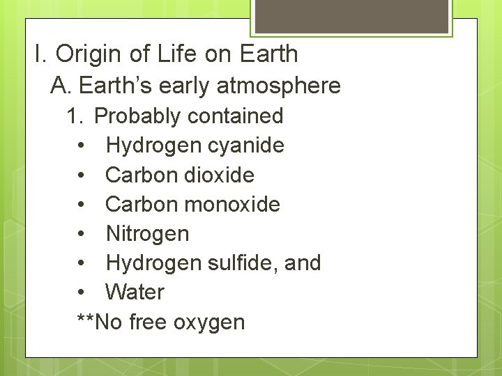Origin of Life on Earth Classification of Life