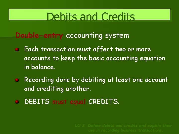 Chapter 3 THE DOUBLE ENTRY BOOKKEEPING SISTEM CATATAN