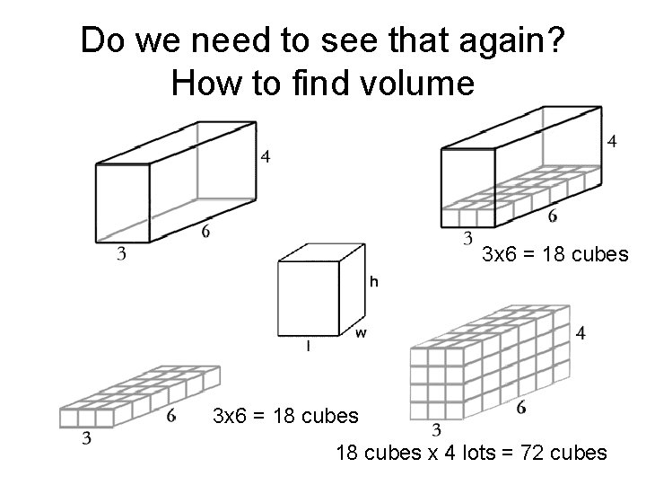 Do we need to see that again? How to find volume 3 x 6