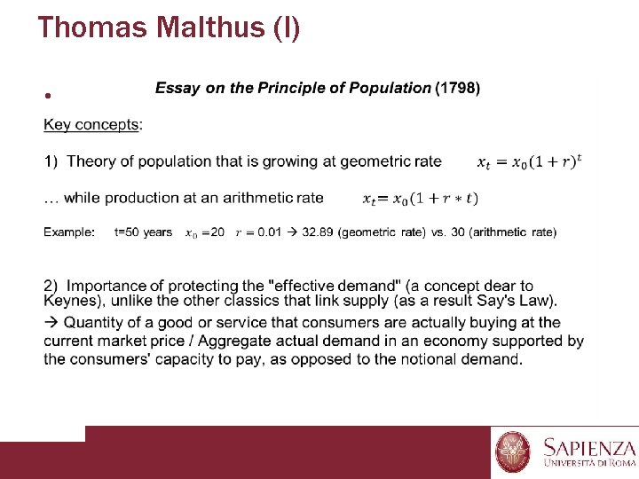 Thomas Malthus (I) • 