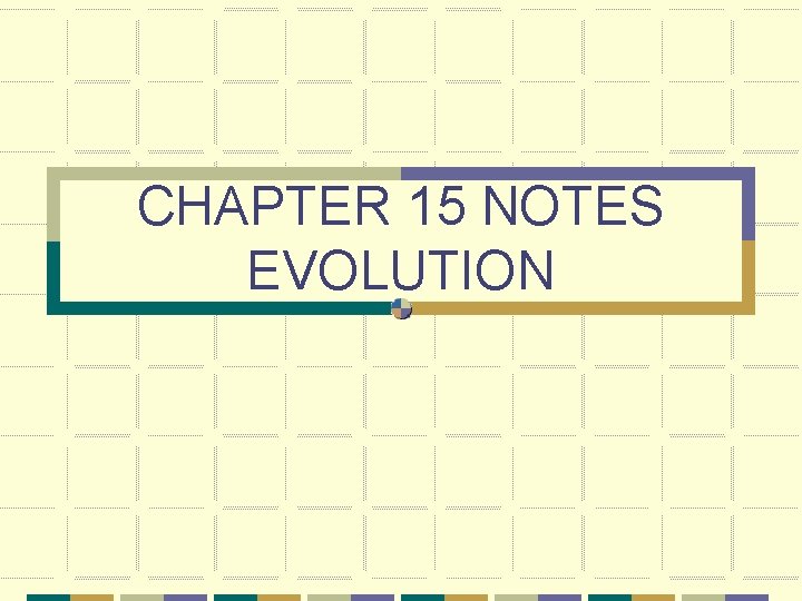 CHAPTER 15 NOTES EVOLUTION 