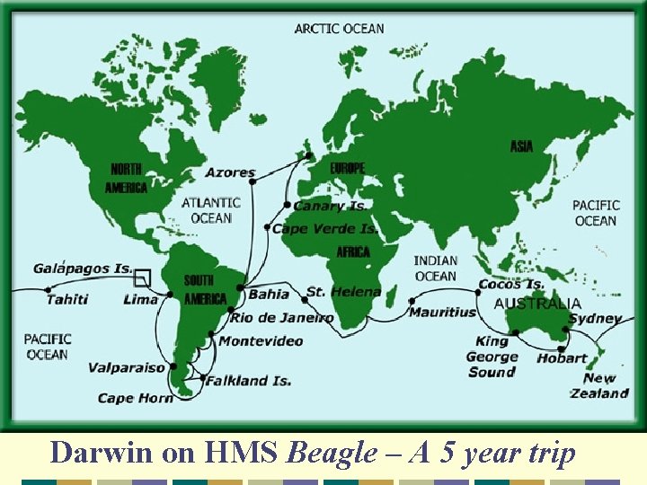 Darwin on HMS Beagle – A 5 year trip 