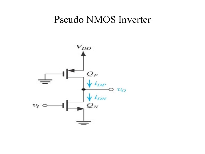 Pseudo NMOS Inverter 