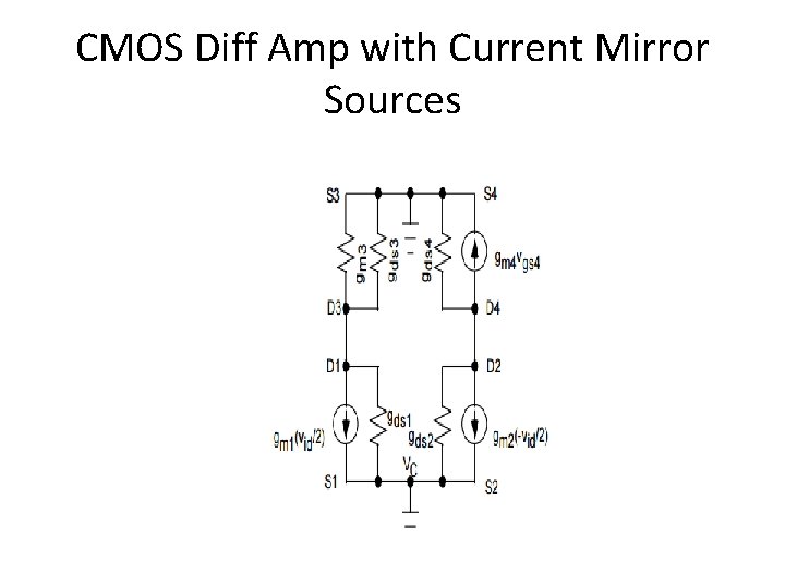 CMOS Diff Amp with Current Mirror Sources 