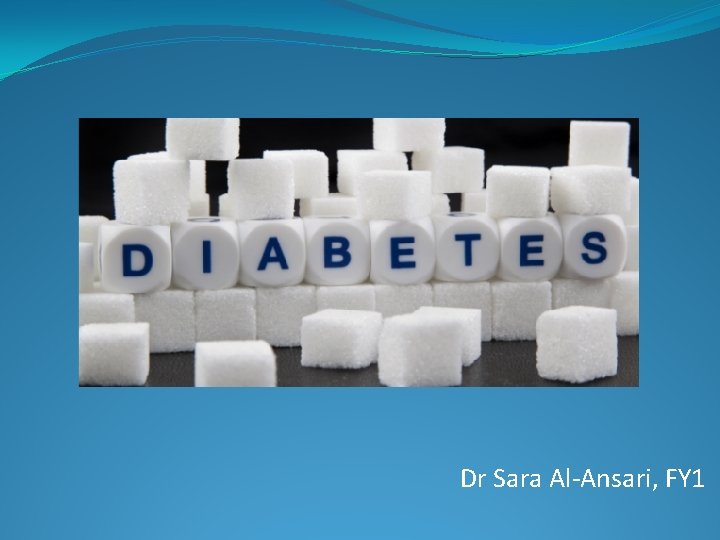 Dr Sara Al-Ansari, FY 1 