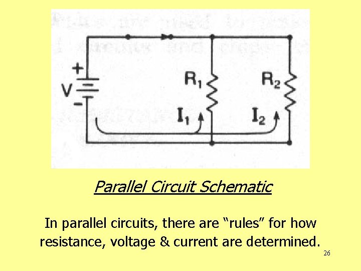 Parallel Circuit Schematic In parallel circuits, there are “rules” for how resistance, voltage &