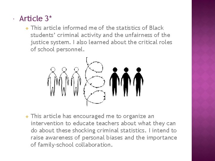  Article 3* v v This article informed me of the statistics of Black