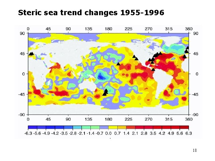 Steric sea trend changes 1955 -1996 18 